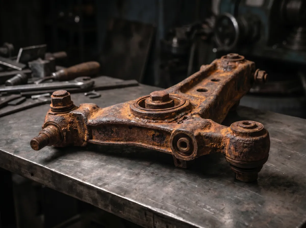 Verschmutztes Metallteil – Vorher